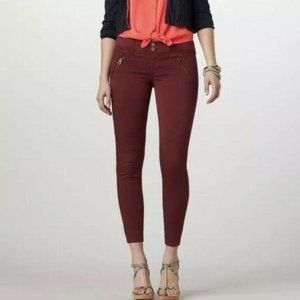 American Eagle Moto Zippered Skinny Crop Jeans